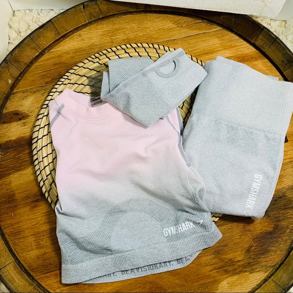 Gymshark Other - GymShark 2 Pc Set Seamless Pink Grey Ombré XS